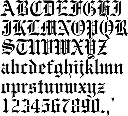 How to write old english lettering